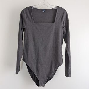 Old Navy Gray Long Sleeve Bodysuit